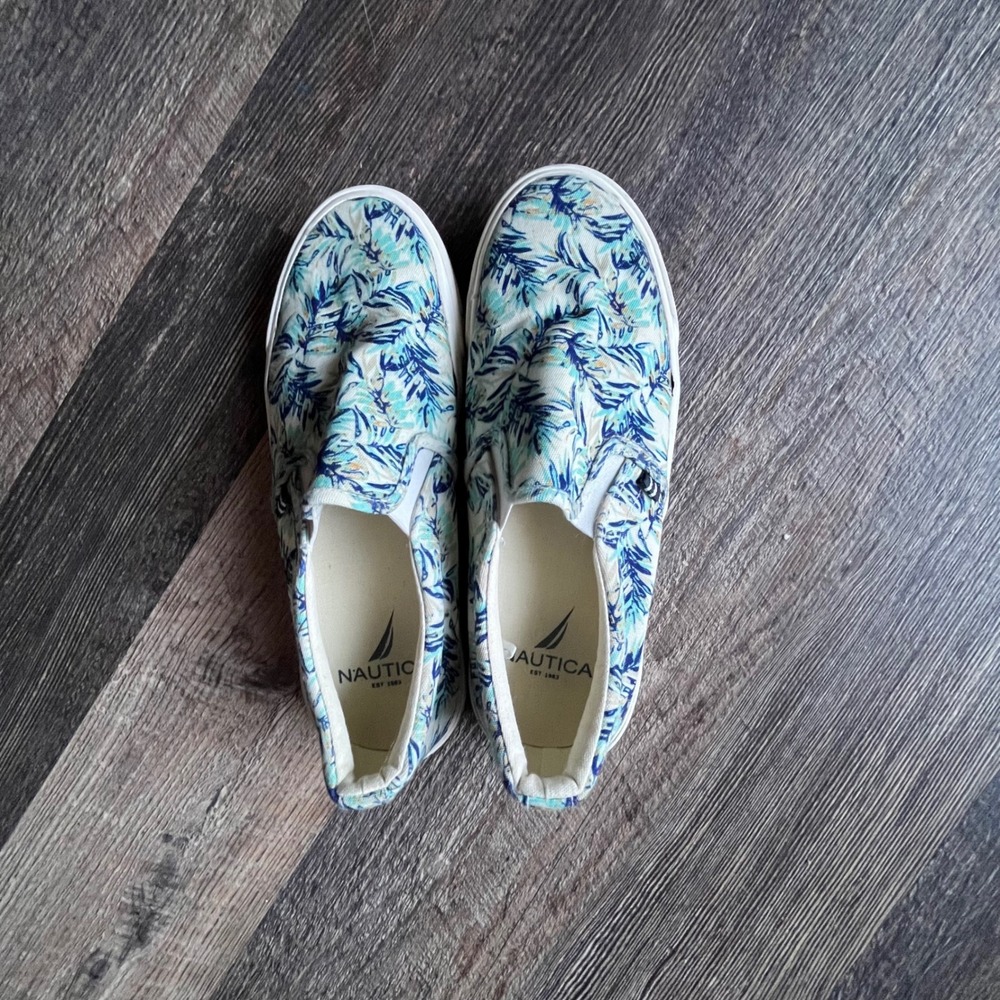 Nautica Slip On Sneakers Floral Print‎ Casual Comfort Shoes